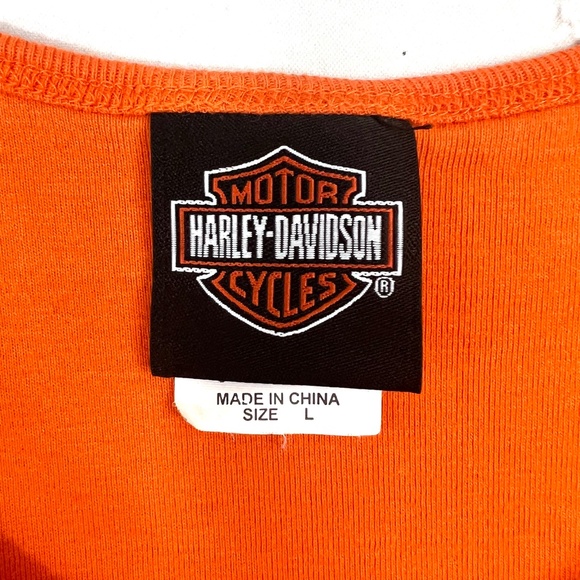 •🏍|•HARLEY-DAVIDSON•| Deadwood, SD Officially Licensed Orange H-D Tank Top - Picture 6 of 9